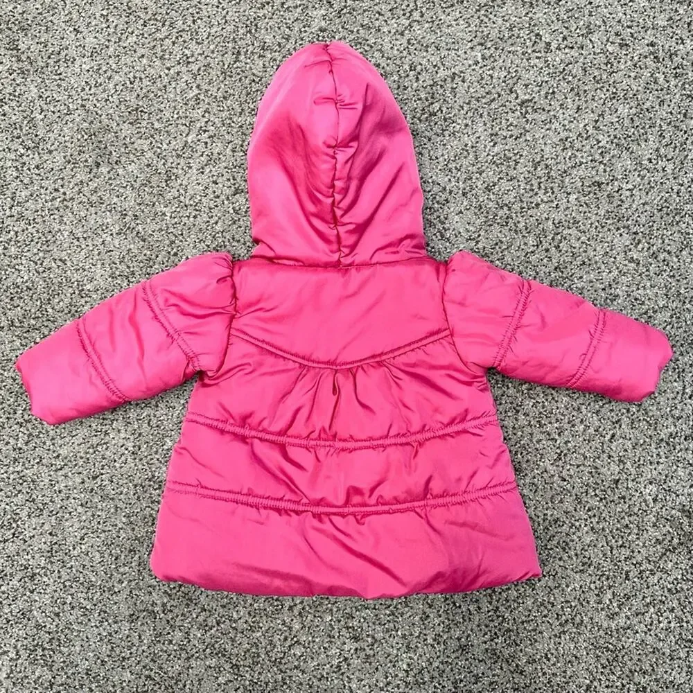 Gymboree + HealthTex Toddler Puffer Jackets Bundle | 9–12M | Pink & Silver